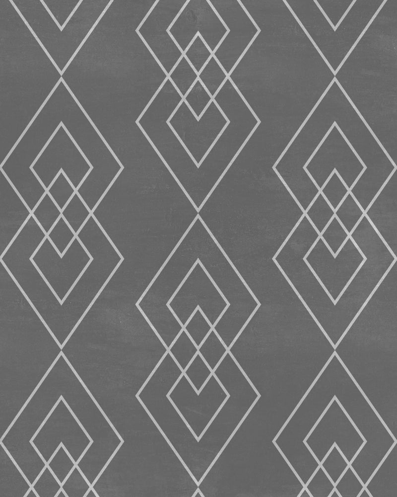 Diamond Geo Black & White Wallpaper