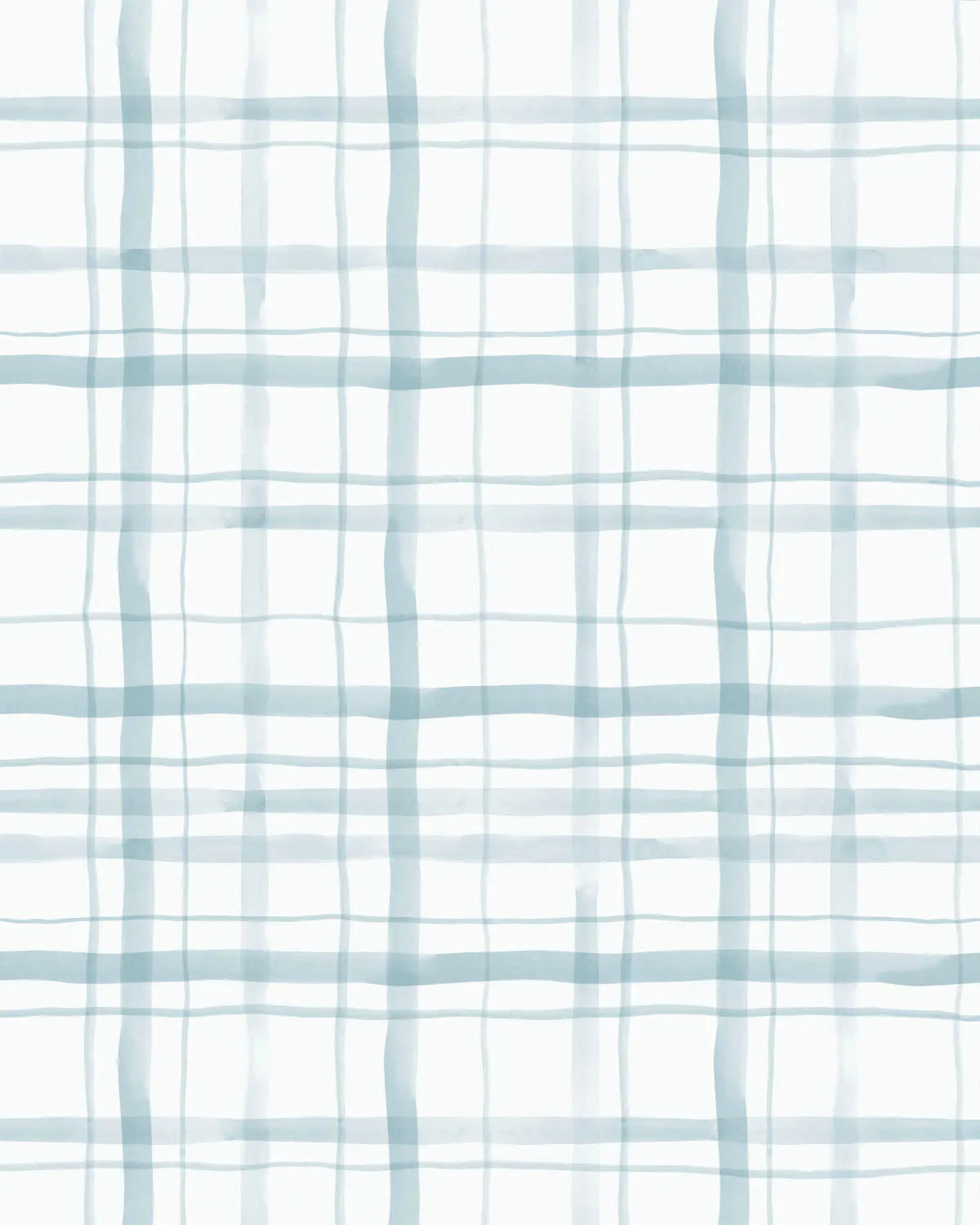 Watercolour Plaid Blue Wallpaper from Olive et Oriel where you can shop wallpaper and artworks online