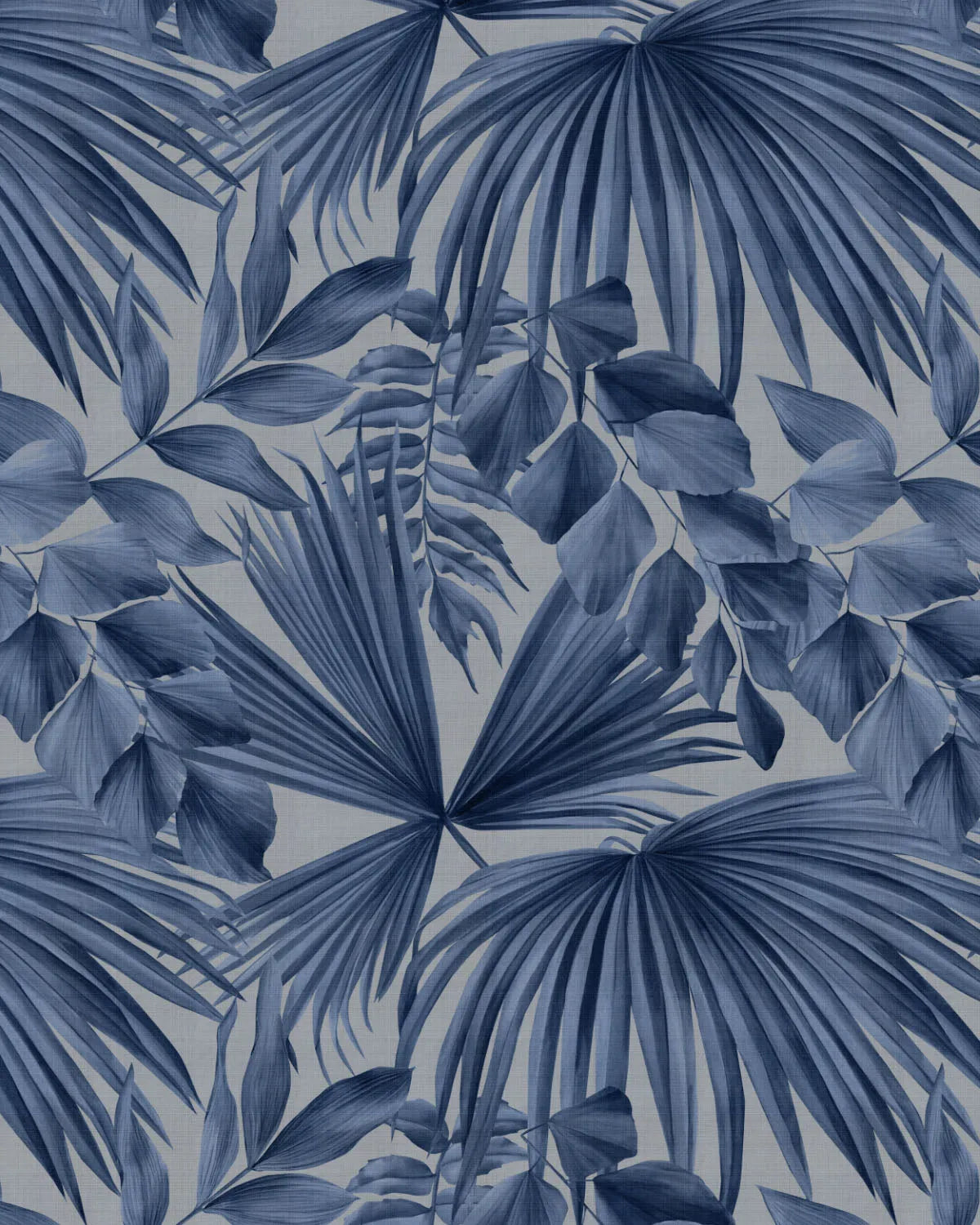 Barbados Fan Palm Navy Blue Wallpaper from Olive et Oriel where you can shop wallpaper and artworks online