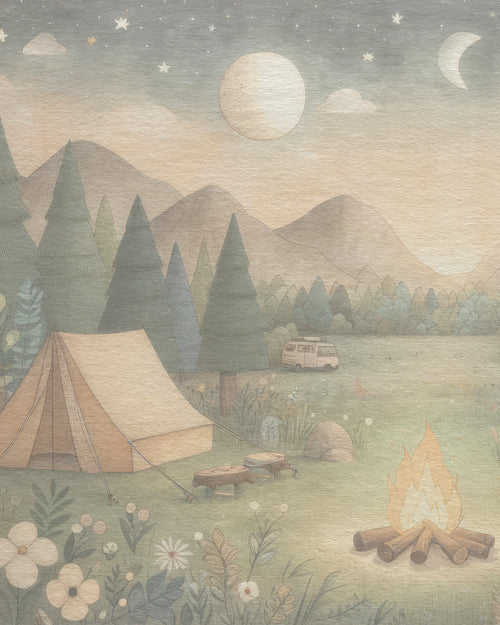 Campfire Dreamscape Wallpaper Mural