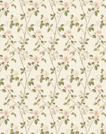 Soft Pink Trellis Rose Wallpaper