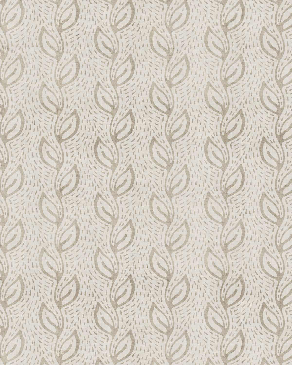 Dotted Leaves in Warm Grey & Beige Wallpaper