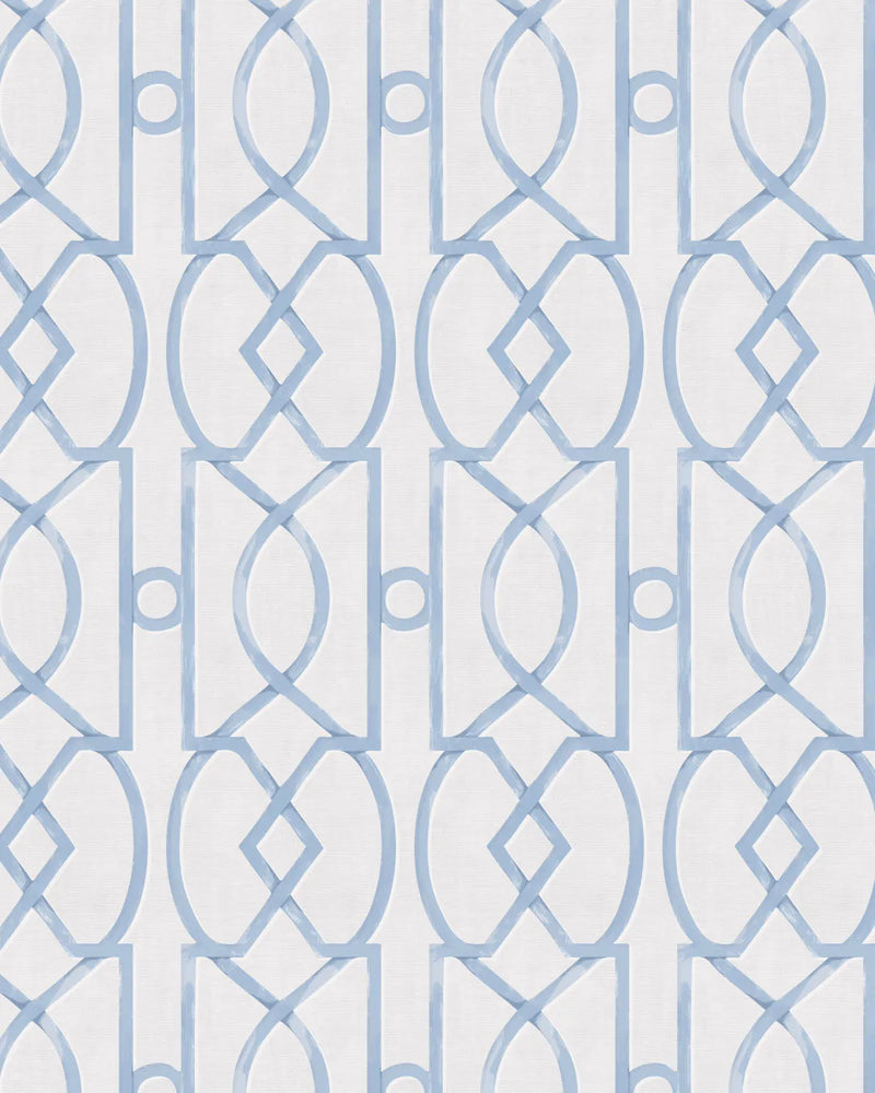 Trellis Luxe in Heritage Blue Wallpaper from Olive et Oriel where you can shop wallpaper and artworks online