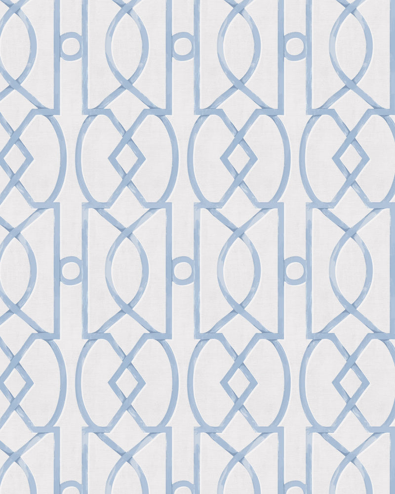 Trellis Luxe in Heritage Blue Wallpaper