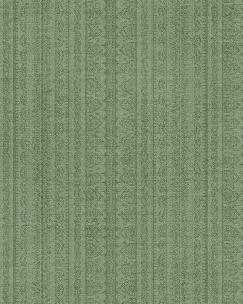 Hanna Stripe Dark Green Wallpaper from Olive et Oriel where you can shop wallpaper and artworks online