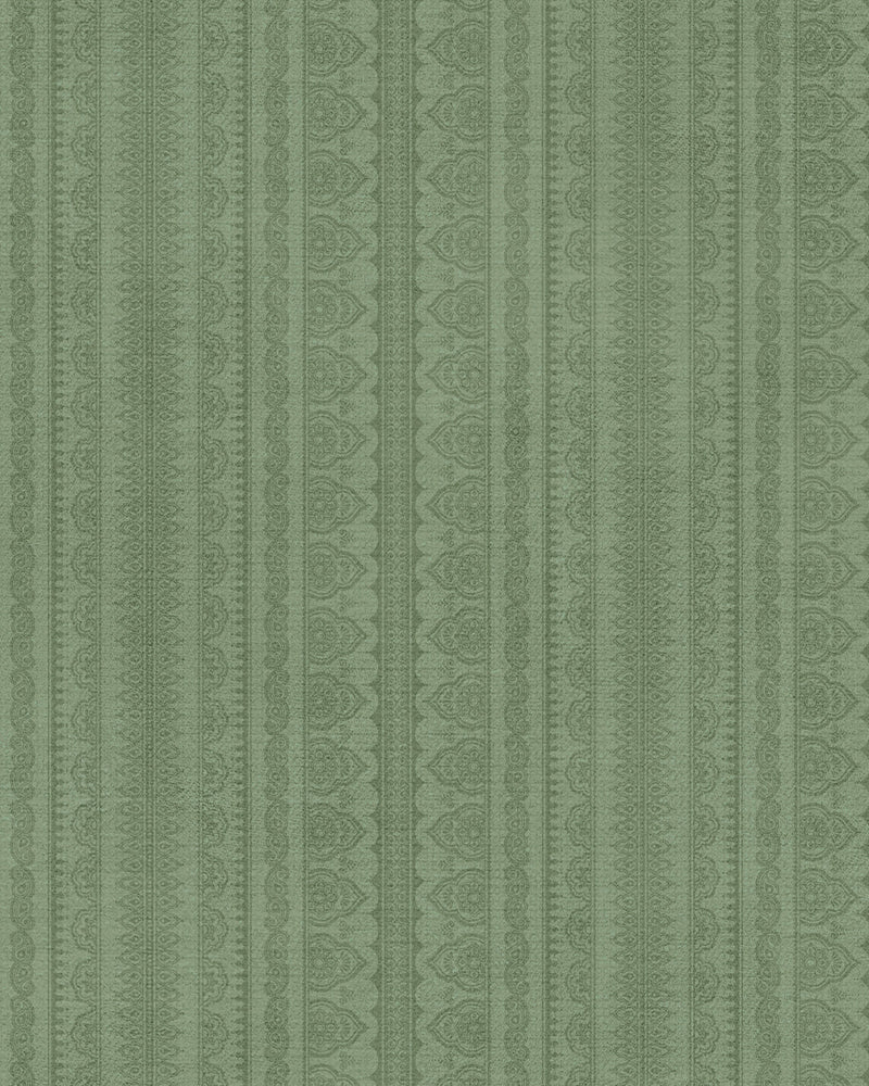 Hanna Stripe Dark Green Wallpaper