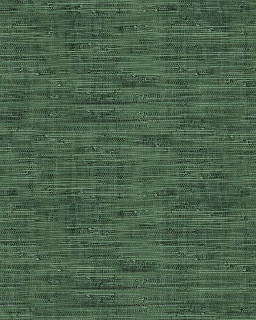 Faux Grass Cloth in Dark Green Wallpaper