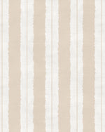 Painterly Stripes In Beige and Cream Wallpaper