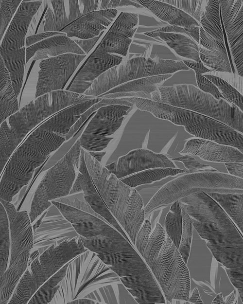 Maui in Charcoal Commercial Vinyl Wallcovering