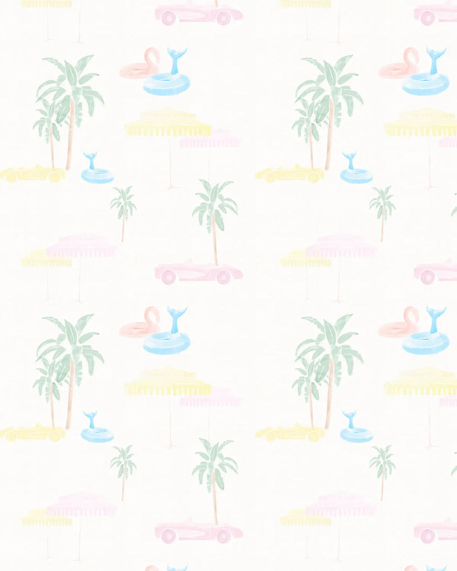 Palm Springs Dreaming Wallpaper from Olive et Oriel where you can shop wallpaper and artworks online