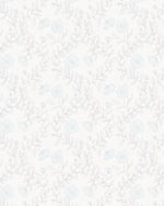 Country Floral Climber in Light Blue Wallpaper
