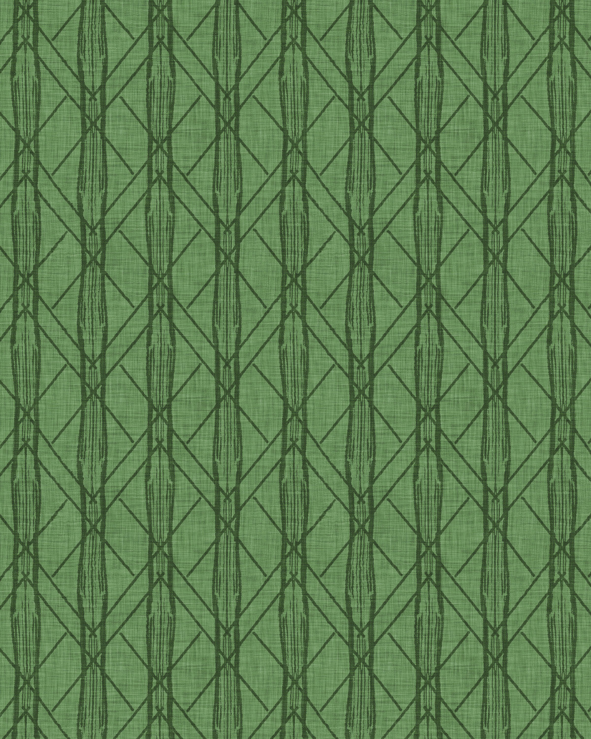 Organic Dark Green Stripe Wallpaper