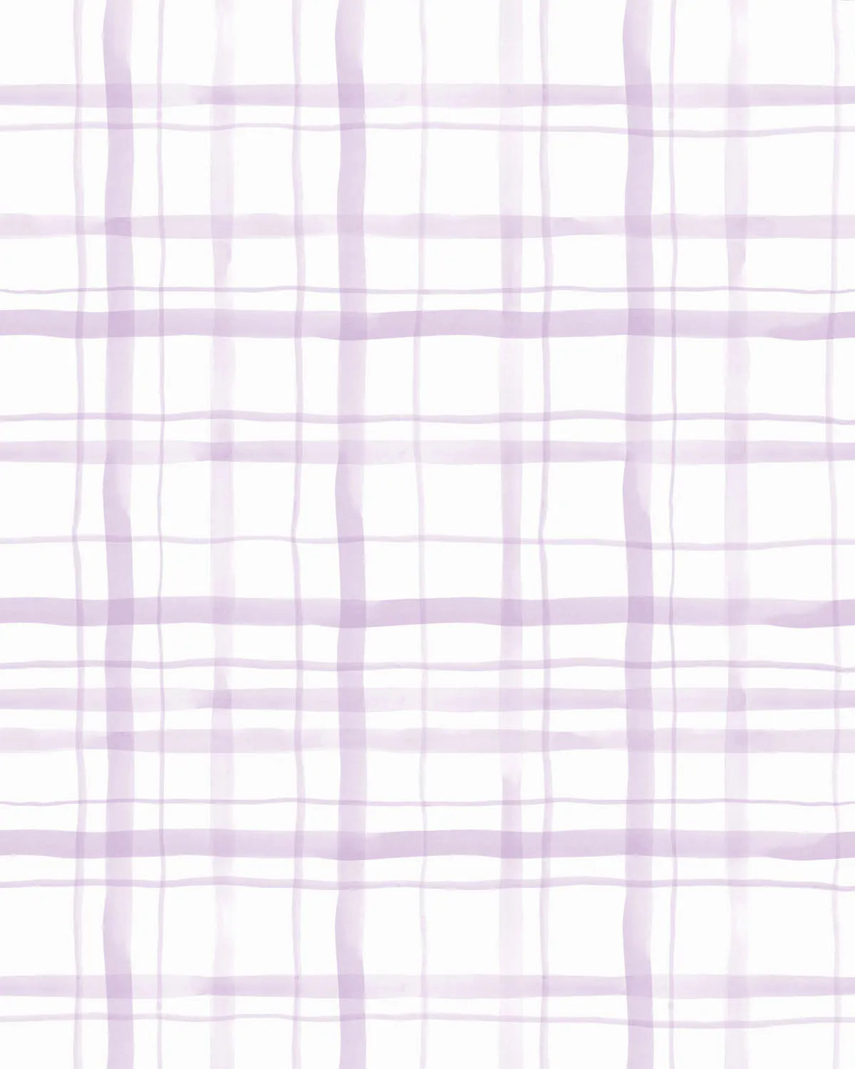 Watercolour Plaid Lilac Purple Wallpaper from Olive et Oriel where you can shop wallpaper and artworks online