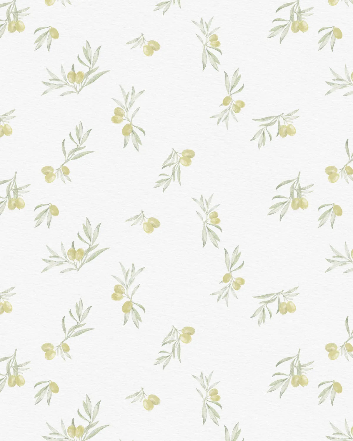Petite Olive Branch Wallpaper from Olive et Oriel where you can shop wallpaper and artworks online
