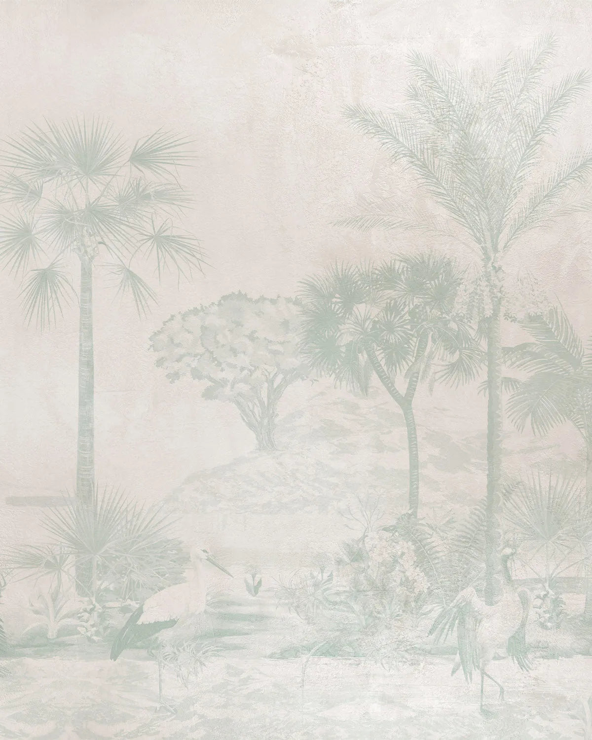 Vintage Chinoiserie Luxe in Sage Green Wallpaper from Olive et Oriel where you can shop wallpaper and artworks online