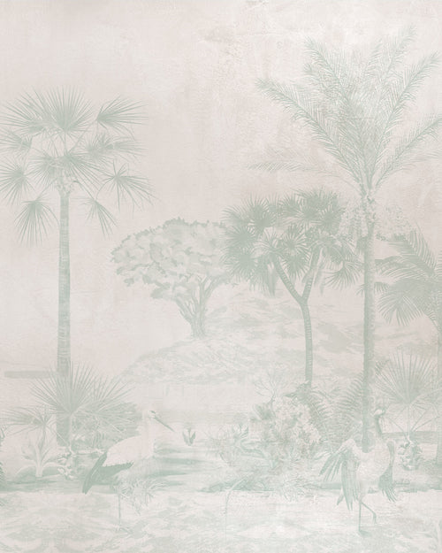 Vintage Chinoiserie Luxe in Sage Green Wallpaper