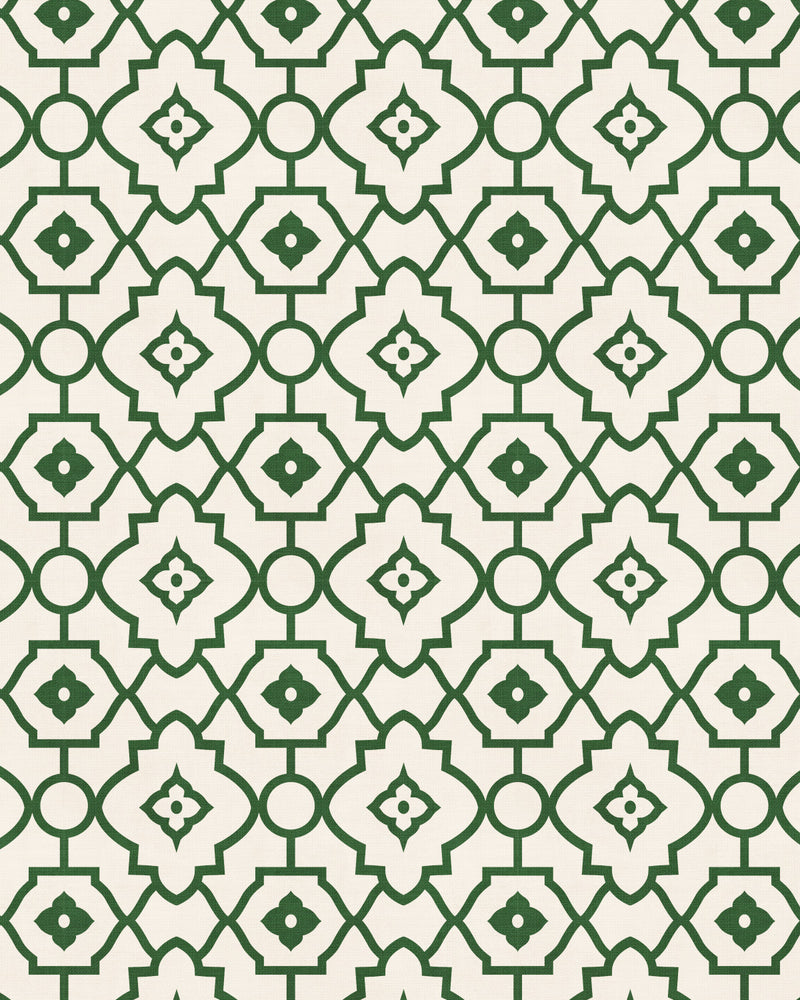 Mannor Lattice In Dark Green Wallpaper from Olive et Oriel where you can shop wallpaper and artworks online