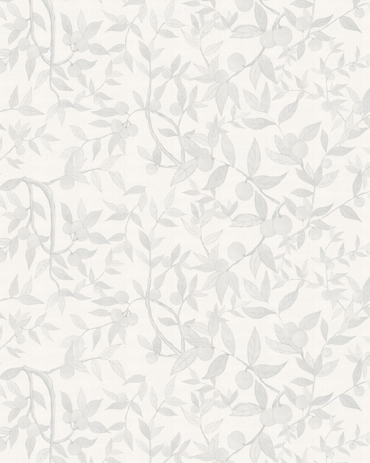 Citrus Tree Luxe in Soft Grey Wallpaper