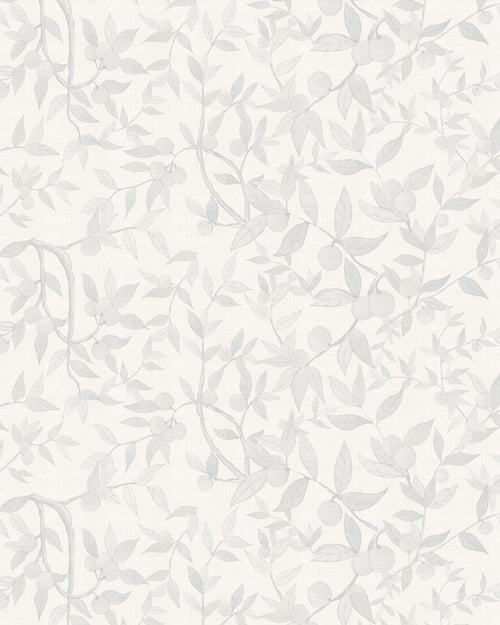 Citrus Tree Luxe in Soft Grey Wallpaper