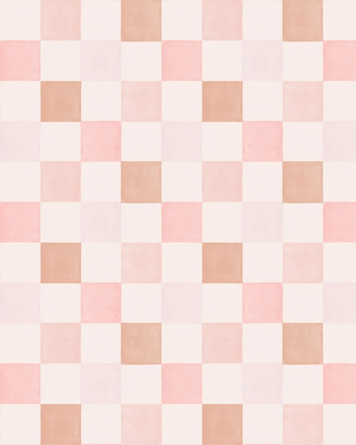 Rosy Pink Checkers Wallpaper from Olive et Oriel where you can shop wallpaper and artworks online