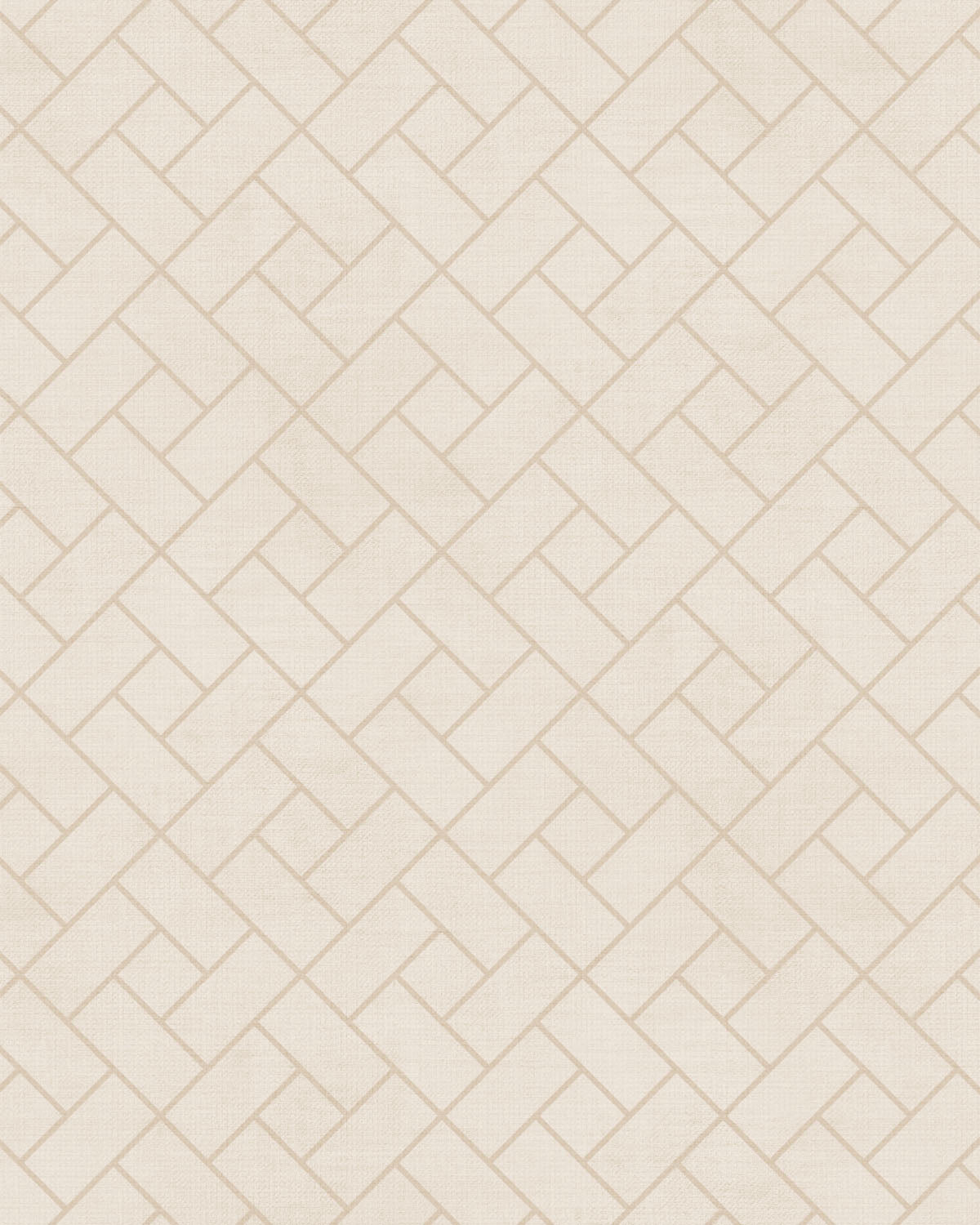 Herringbone Geo Beige Wallpaper