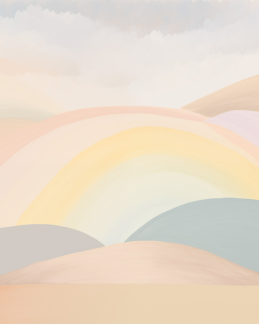 Rainbow Trails Wallpaper Mural from Olive et Oriel where you can shop wallpaper and artworks online