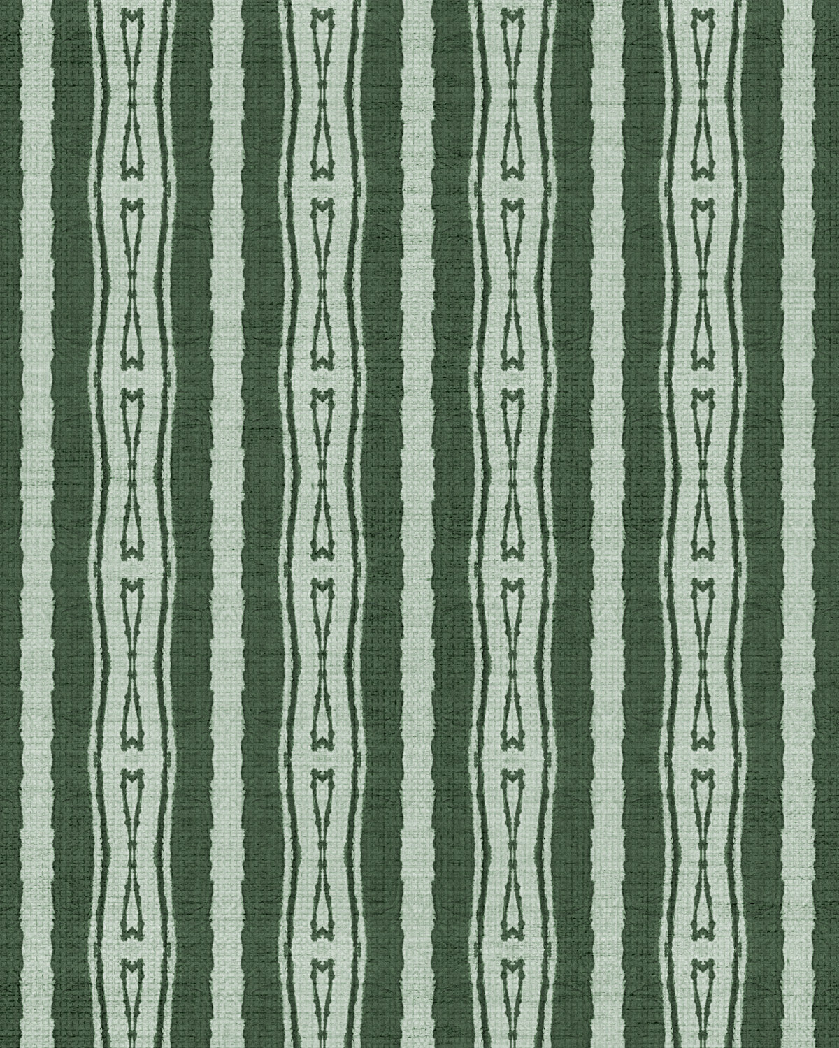 Textured Stripe in Dark Green Wallpaper