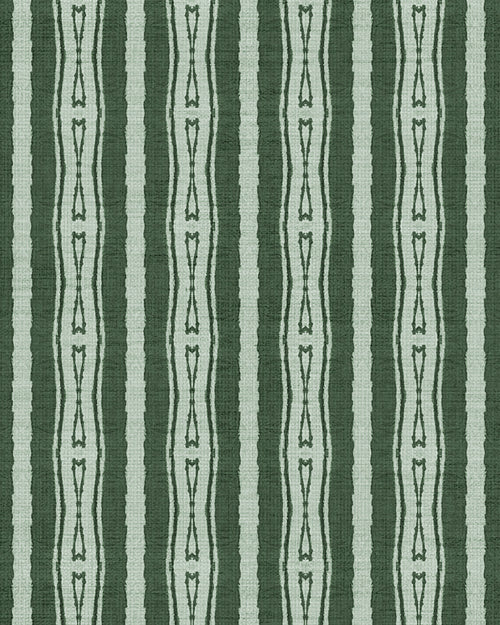 Textured Stripe in Dark Green Wallpaper