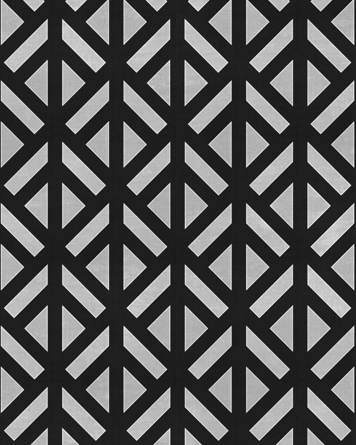 Modern Geo Arrow Black & White Wallpaper