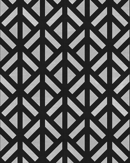 Modern Geo Arrow Black & White Wallpaper