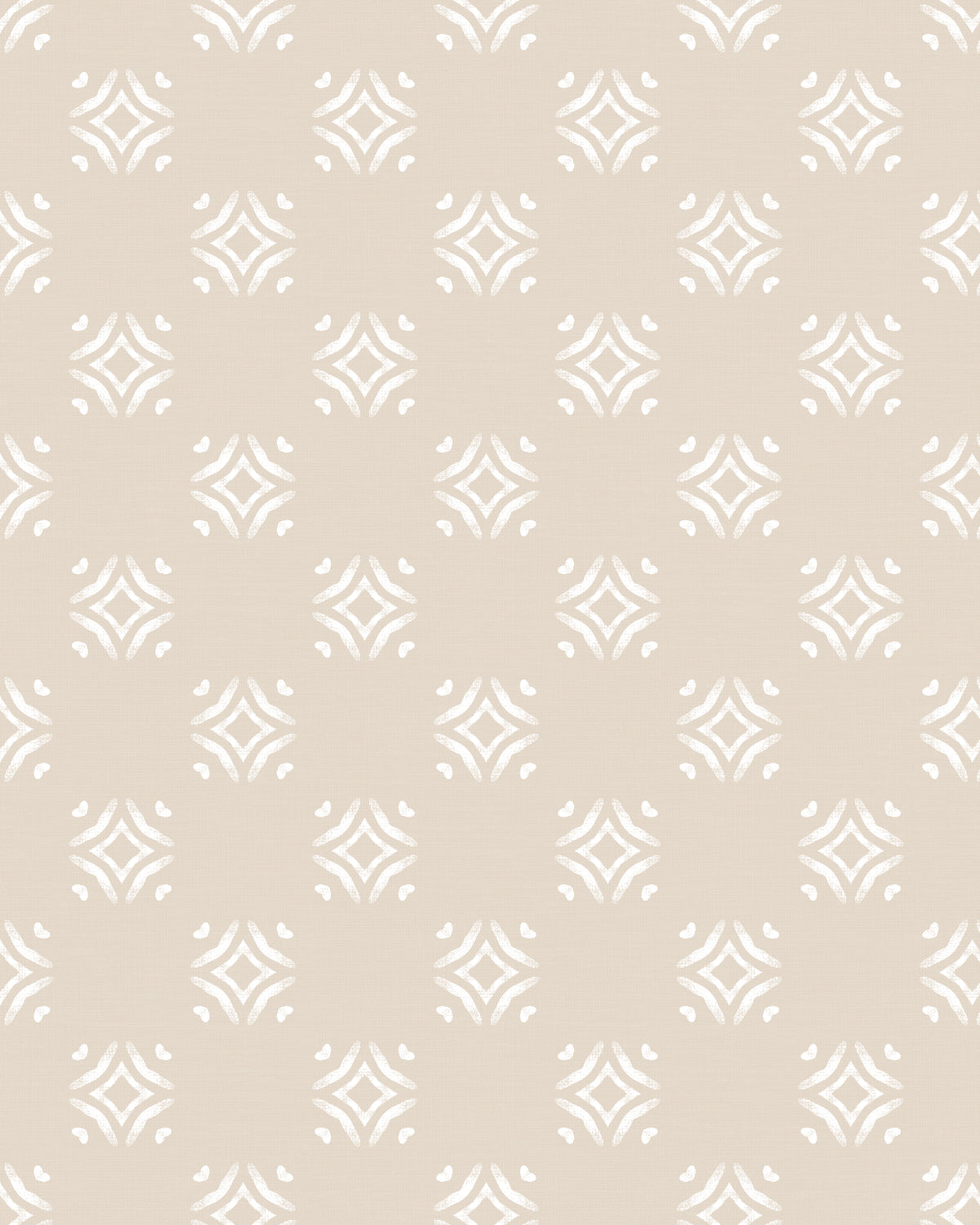 Diamond Motifs Beige Wallpaper