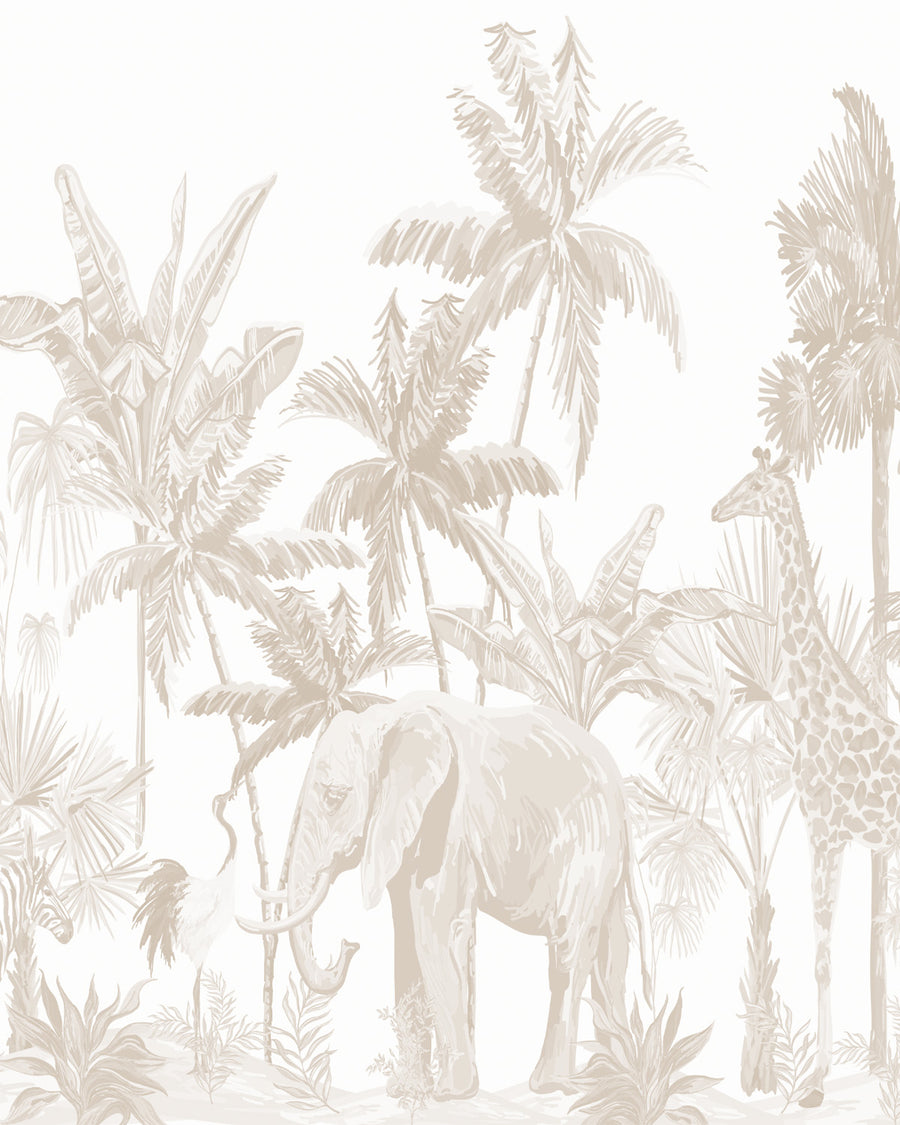 Jungle Animal Safari Wallpaper from Olive et Oriel where you can shop wallpaper and artworks online