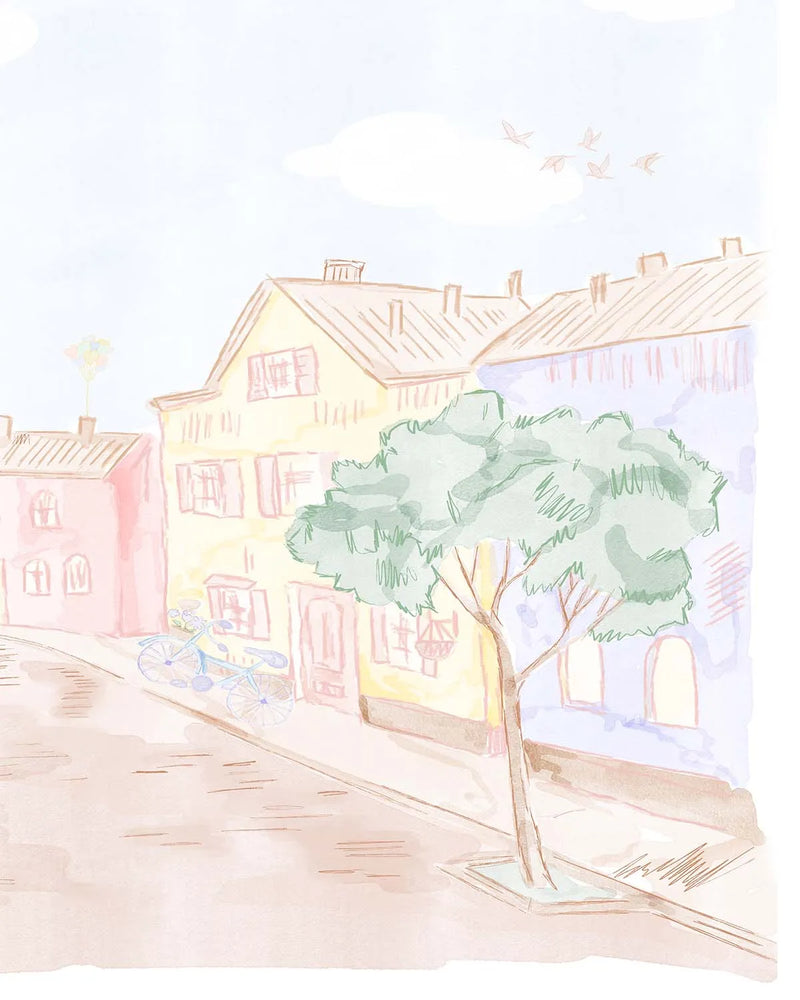 European Streets Wallpaper Mural from Olive et Oriel where you can shop wallpaper and artworks online