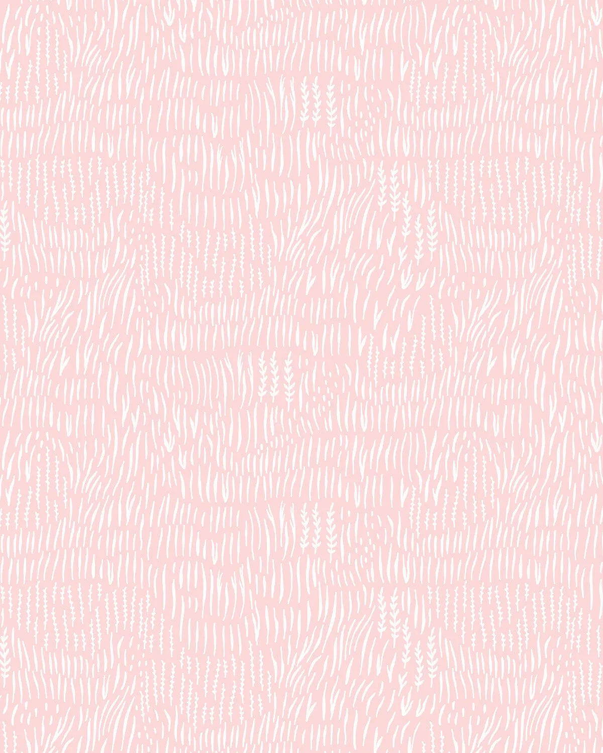 Whimsical Field in Soft Pink Wallpaper from Olive et Oriel where you can shop wallpaper and artworks online