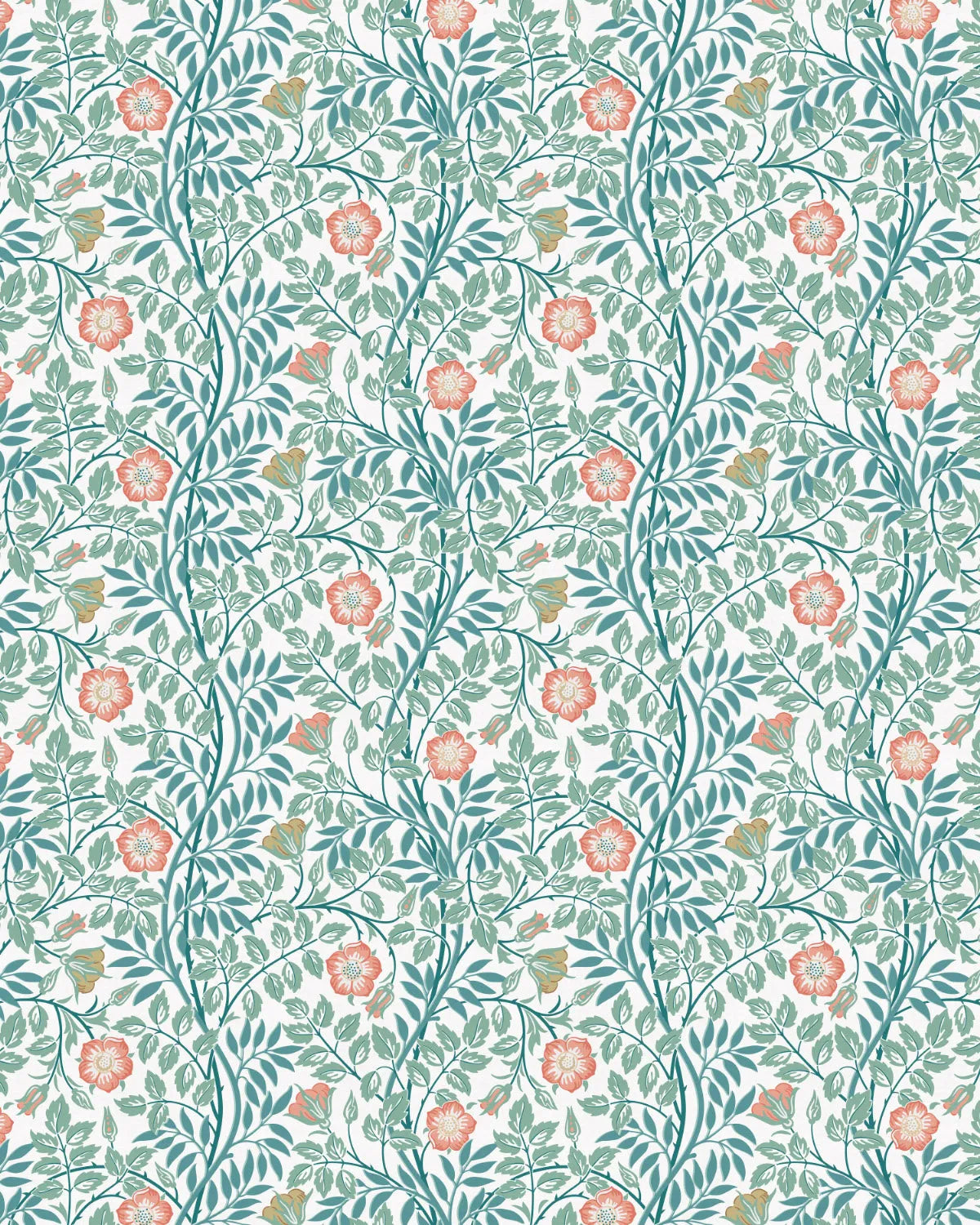 Luxe Vintage Floral Wallpaper from Olive et Oriel where you can shop wallpaper and artworks online