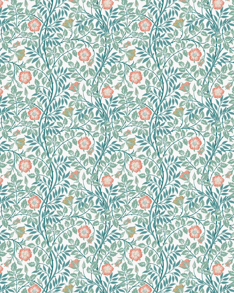 Luxe Vintage Floral Wallpaper from Olive et Oriel where you can shop wallpaper and artworks online