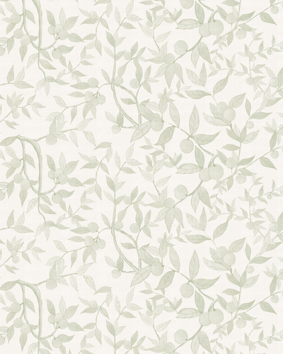 Citrus Tree Luxe in Sage Green Wallpaper