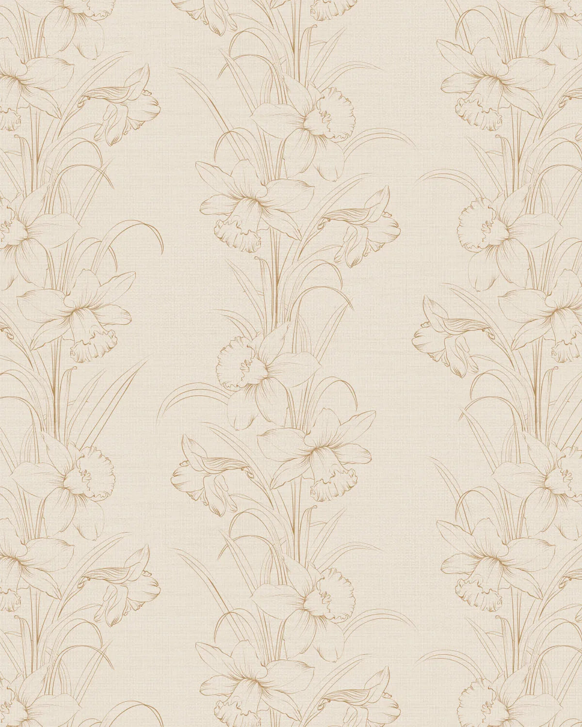 Daffodil Stripe Beige Wallpaper from Olive et Oriel where you can shop wallpaper and artworks online