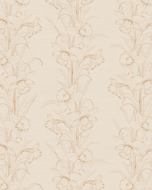 Daffodil Stripe Beige Wallpaper