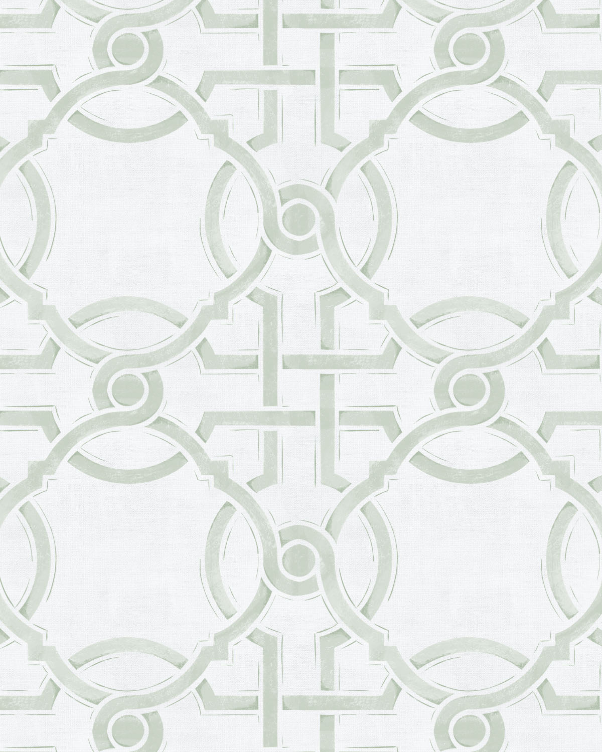 Sketched Trellis in Sage Green Wallpaper