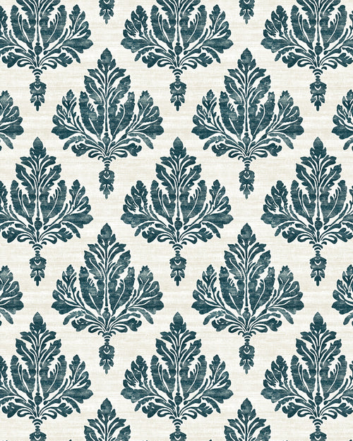 Court Colonial Blue Wallpaper