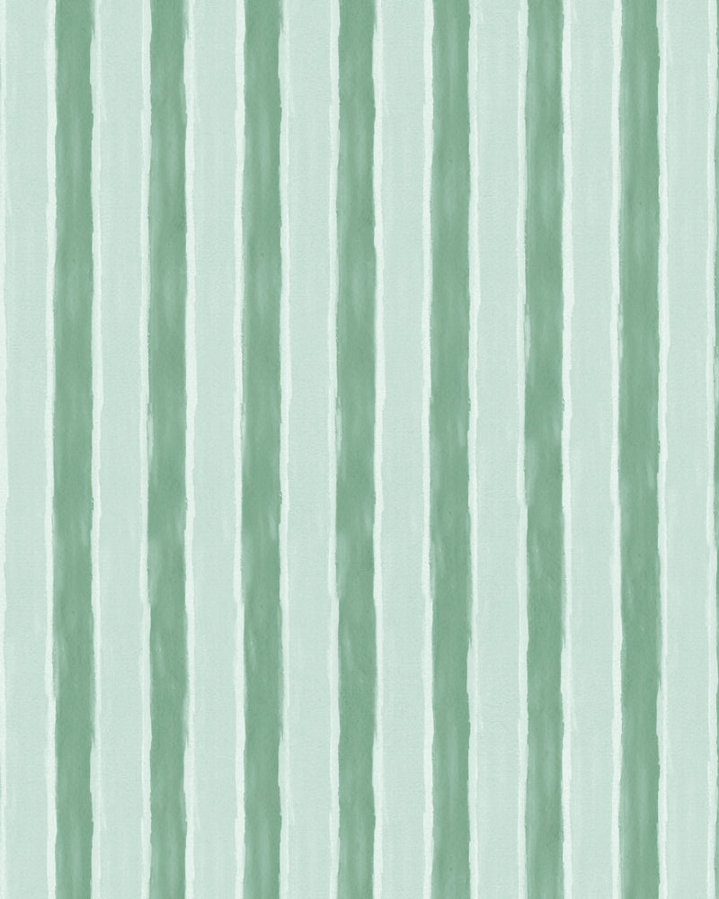 Bold Green Stripe Wallpaper from Olive et Oriel where you can shop wallpaper and artworks online