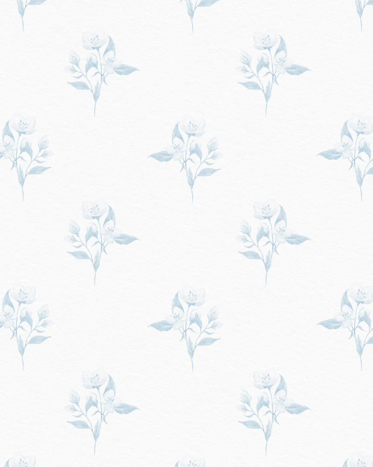 Homestead Flower Drop in Blue & White Wallpaper from Olive et Oriel where you can shop wallpaper and artworks online