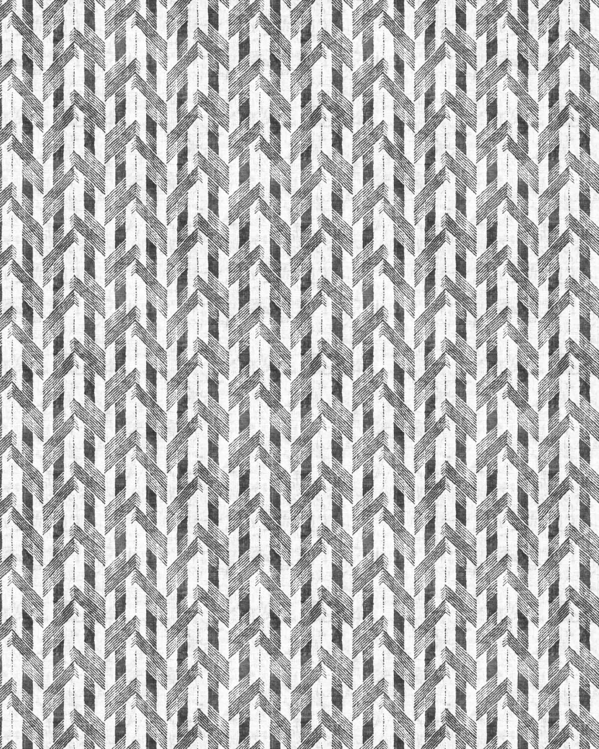 Herringbone Stitch Black & White Wallpaper