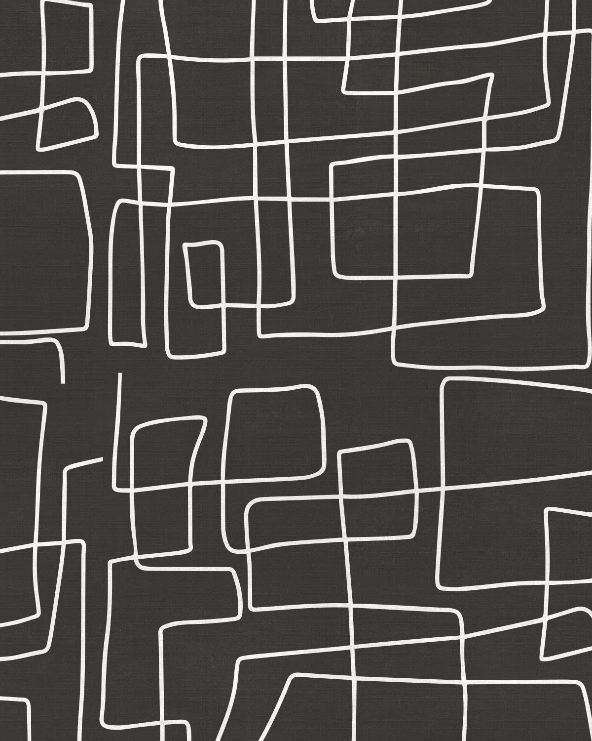 Line Art Maze Black & White Wallpaper from Olive et Oriel where you can shop wallpaper and artworks online