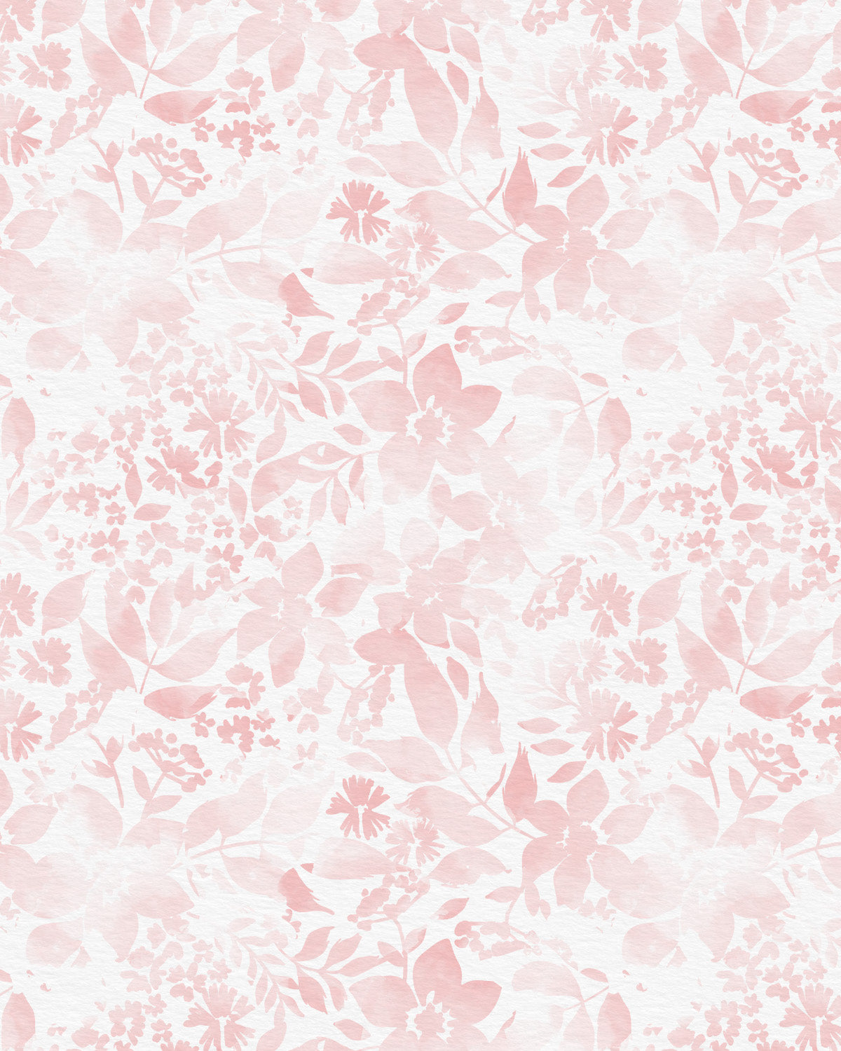 Watercolour Posy Soft Pink Wallpaper