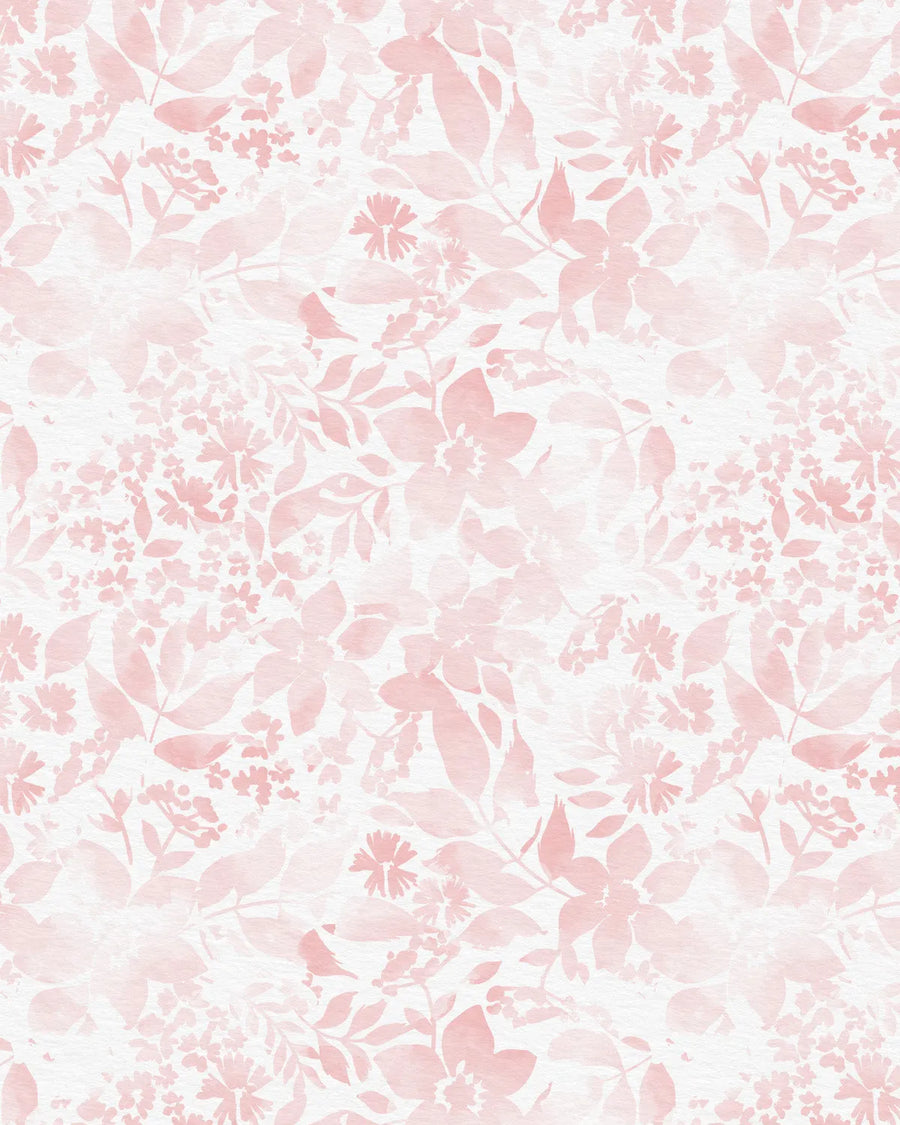 Watercolour Posy Soft Pink Wallpaper from Olive et Oriel where you can shop wallpaper and artworks online