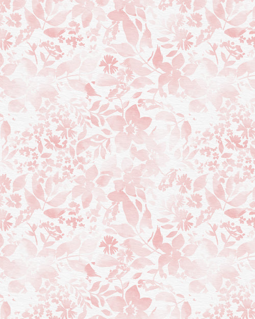 Watercolour Posy Soft Pink Wallpaper