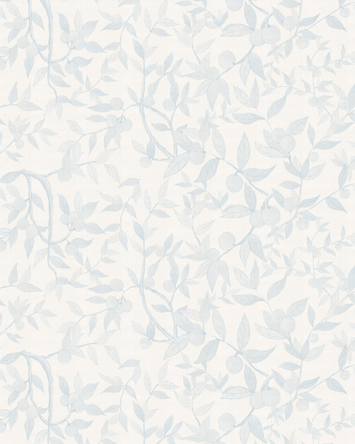 Citrus Tree Luxe in Soft Blue Wallpaper