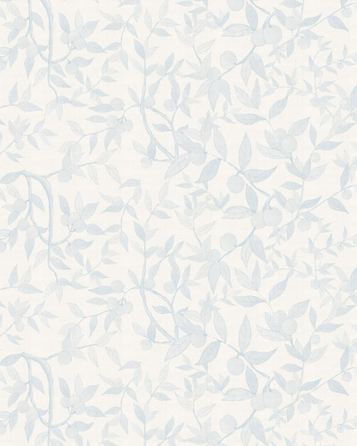 Citrus Tree Luxe in Soft Blue Wallpaper